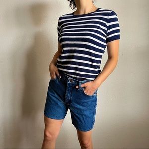 SOLD ralph lauren linen/cotton blend striped tee